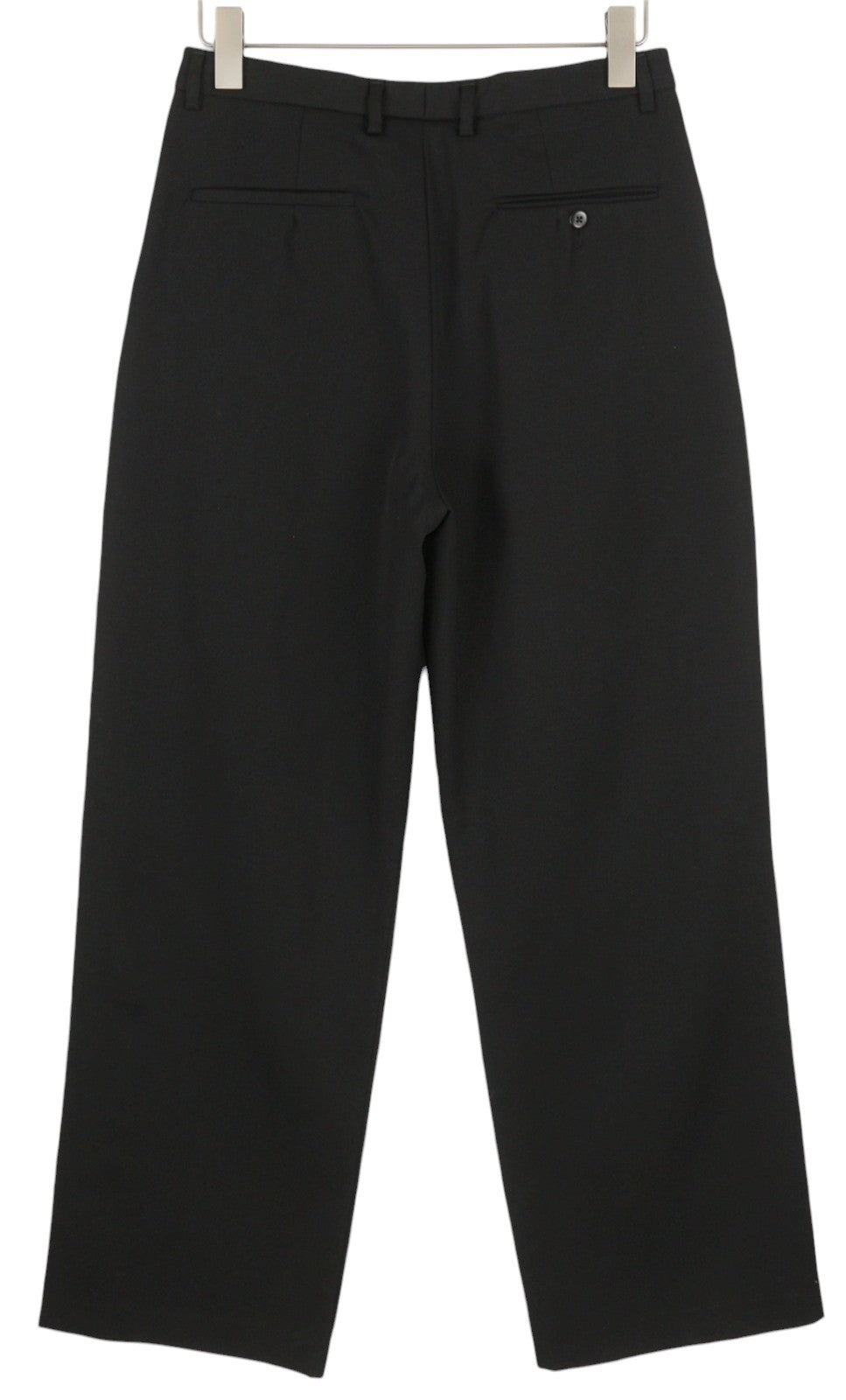 R13 Pleated Pocket Women Trousers 27 Black Wool Straight Fit Button Fly FW25