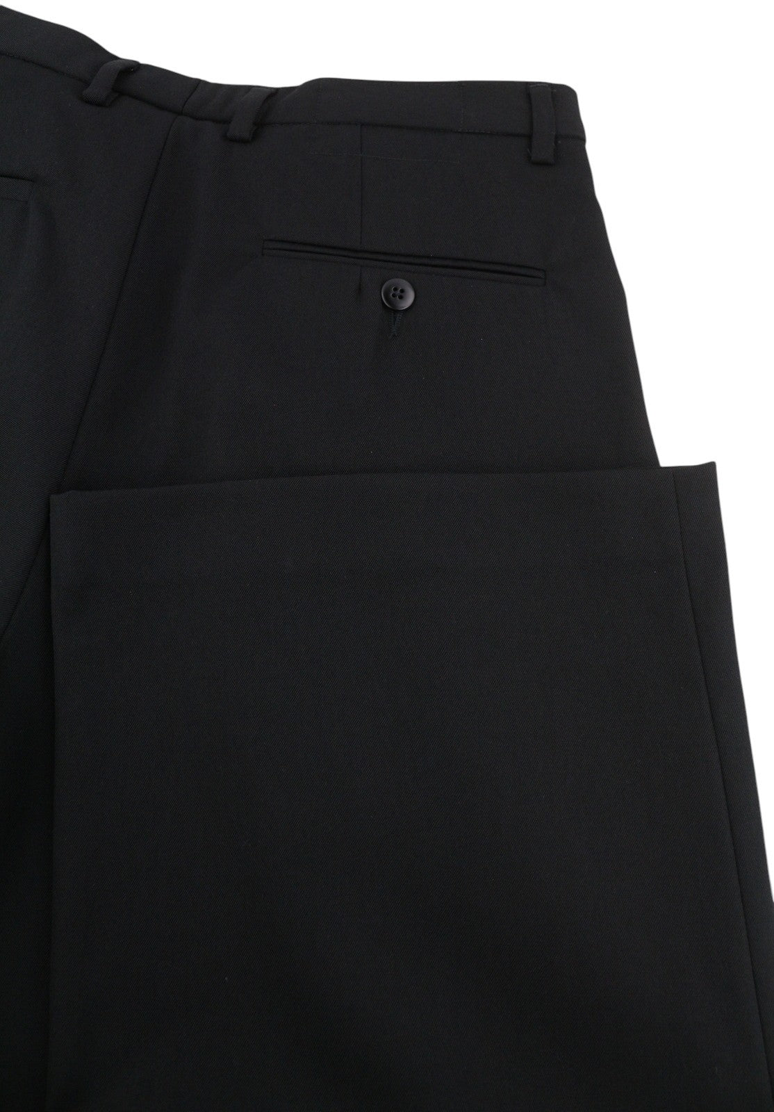 R13 Pleated Pocket Women Trousers 27 Black Wool Straight Fit Button Fly FW25