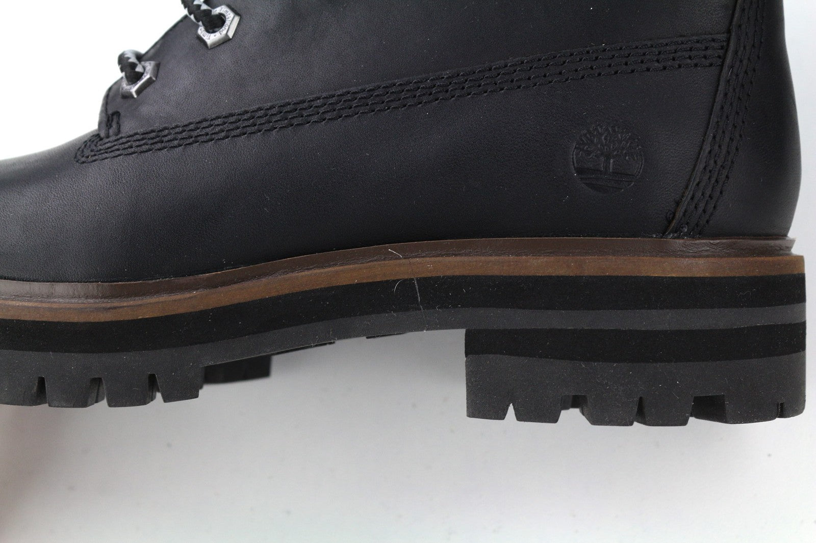 TIMBERLAND A1RCH-A3519 Women's EU37.5/38 Black Leather Lace High-Top Trainers