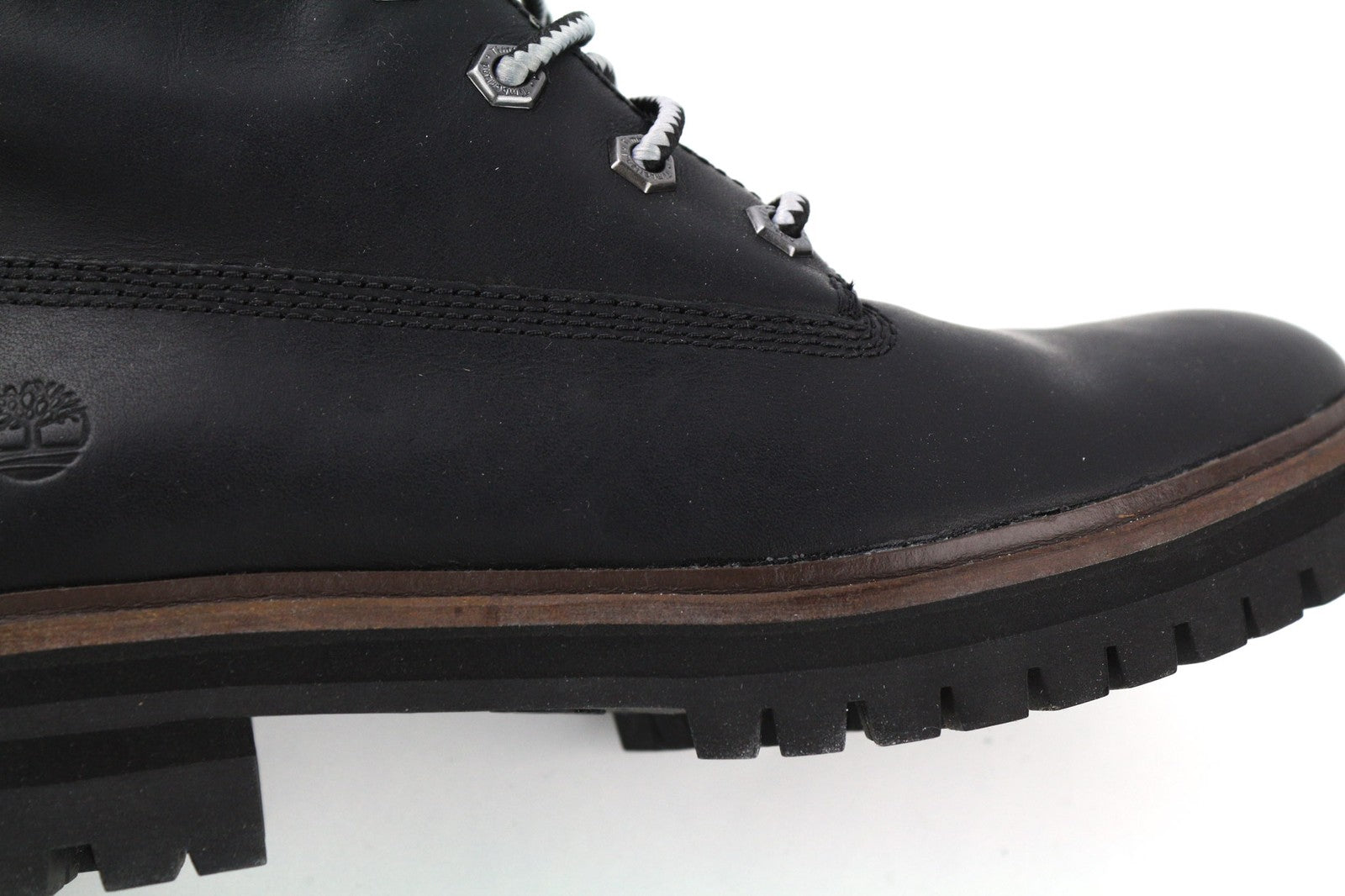 TIMBERLAND A1RCH-A3519 Women's EU37.5/38 Black Leather Lace High-Top Trainers