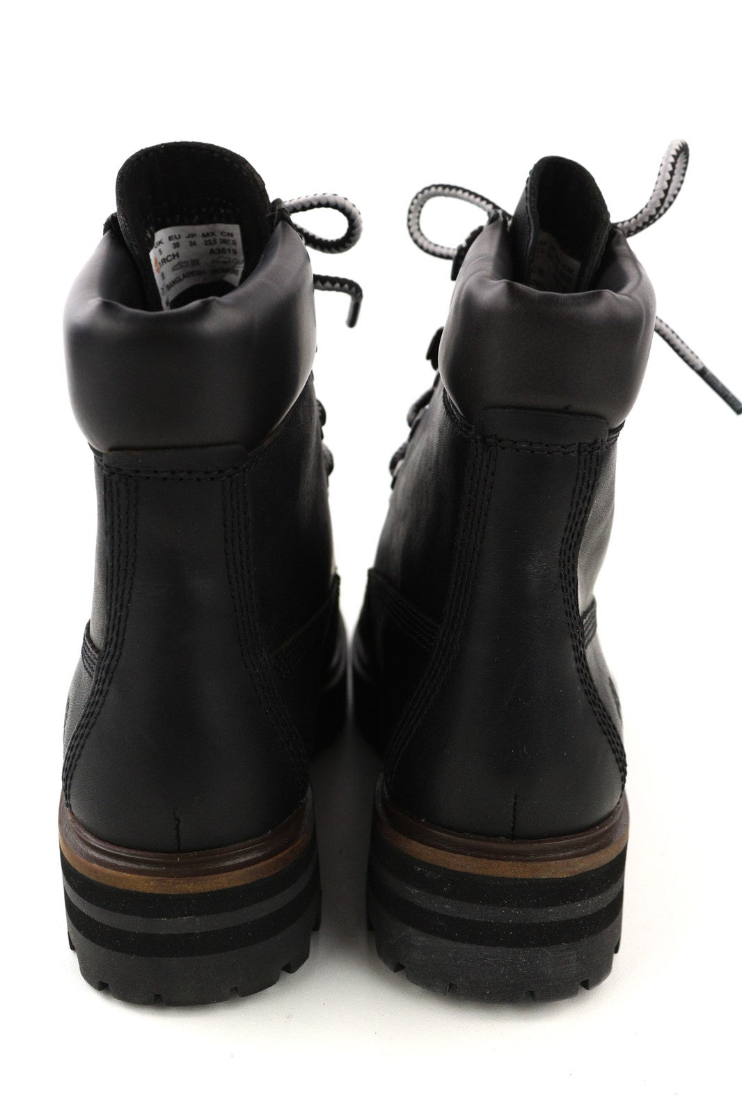 TIMBERLAND A1RCH-A3519 Women's EU37.5/38 Black Leather Lace High-Top Trainers