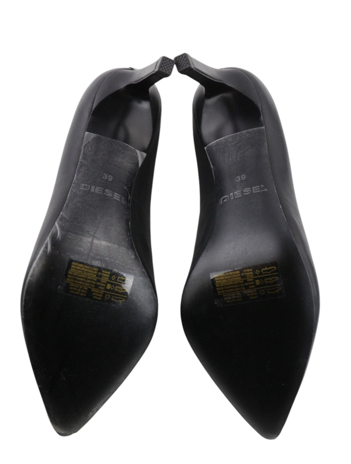 DIESEL Femme-D Women's EU39 Black Leather Stiletto High-Heel RRP€240