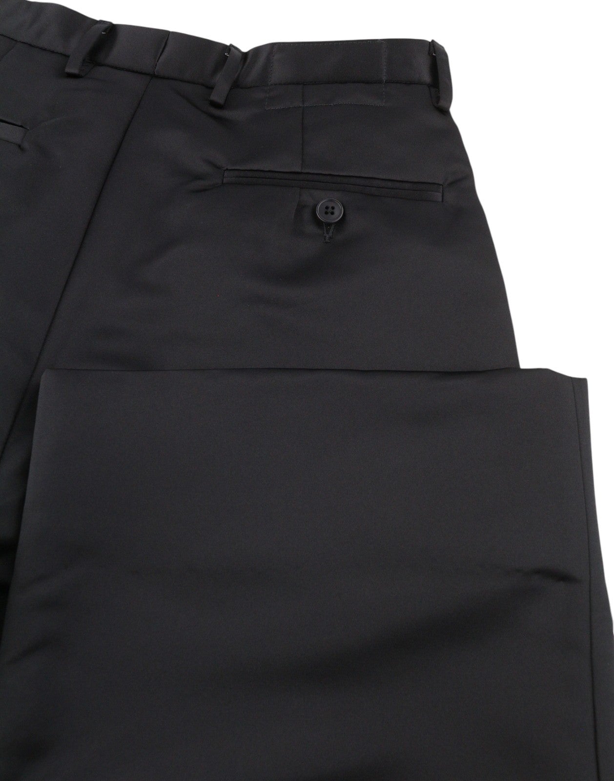R13 Relaxed Cropped Pleated Women Trousers 24 Black Satin Look Ankle Length FW25