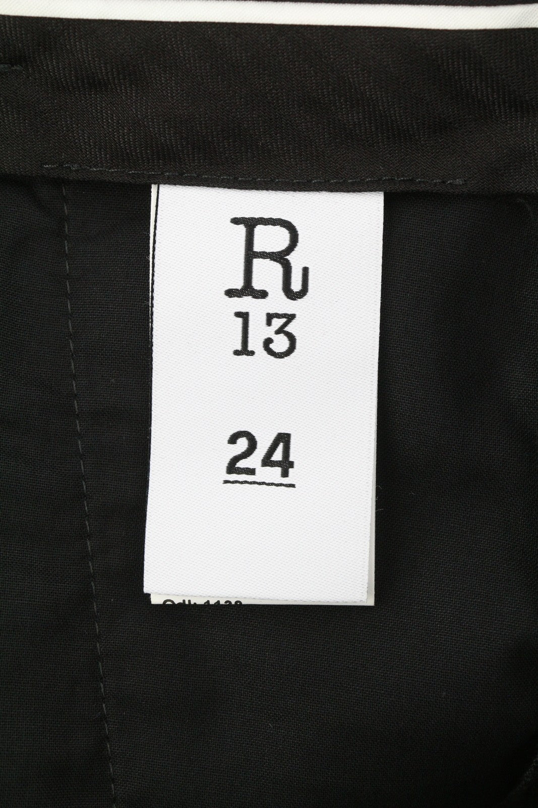 R13 Relaxed Cropped Pleated Women Trousers 24 Black Satin Look Ankle Length FW25