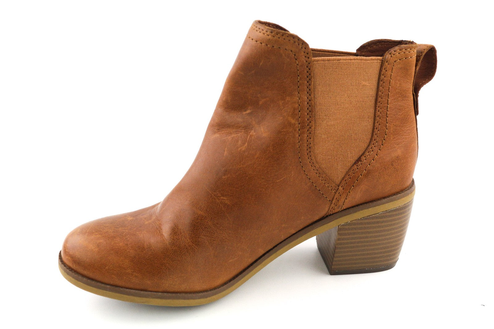 TIMBERLAND A1Z5G-A6234 Women's EU37.5/38 Brown Leather Ankle Heel Shoes