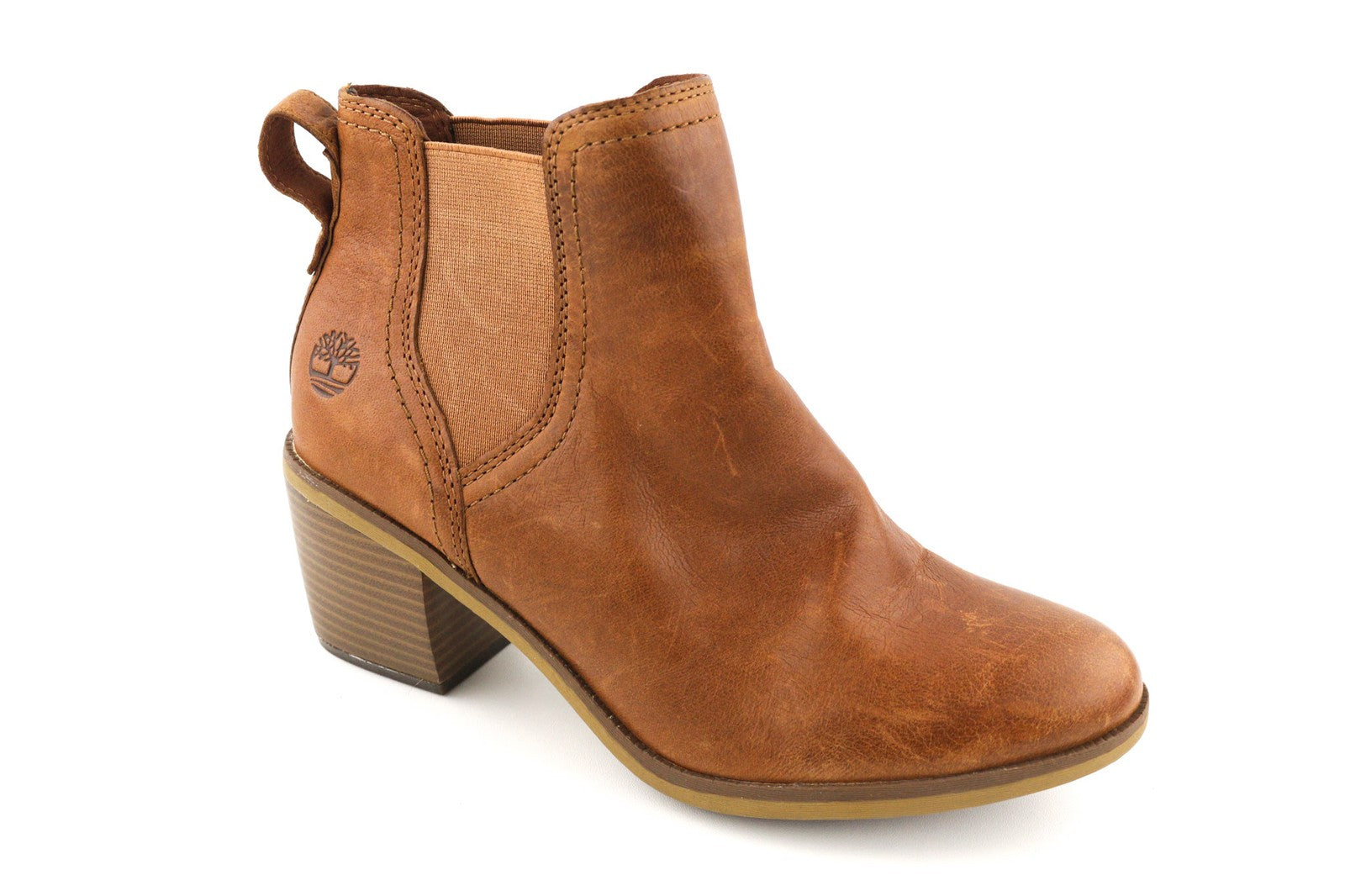 TIMBERLAND A1Z5G-A6234 Women's EU37.5/38 Brown Leather Ankle Heel Shoes