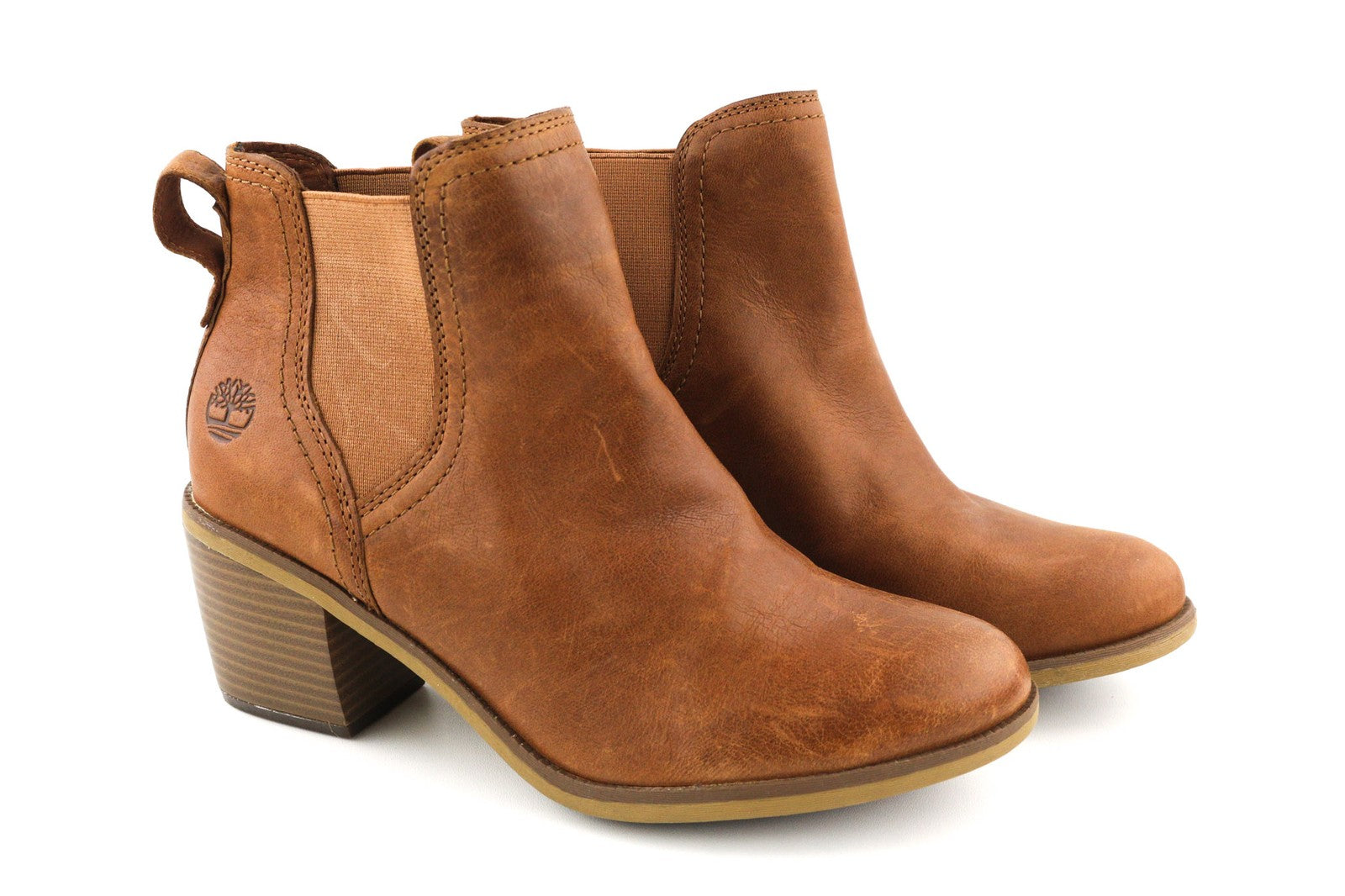 TIMBERLAND A1Z5G-A6234 Women's EU37.5/38 Brown Leather Ankle Heel Shoes