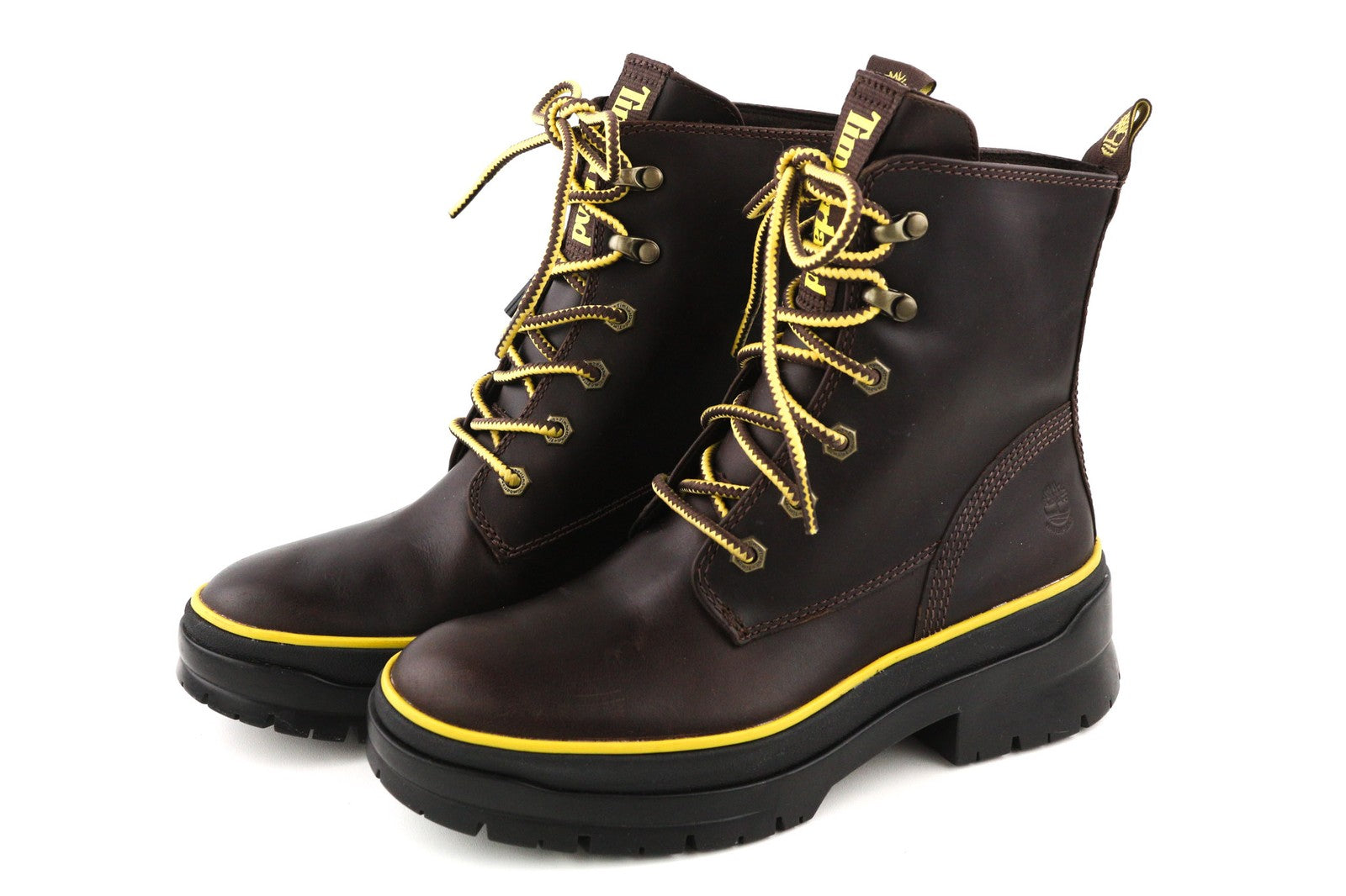 TIMBERLAND A2D6W-A5019 Women's EU38/38.5 Dark Brown Leather Lace High-Tops