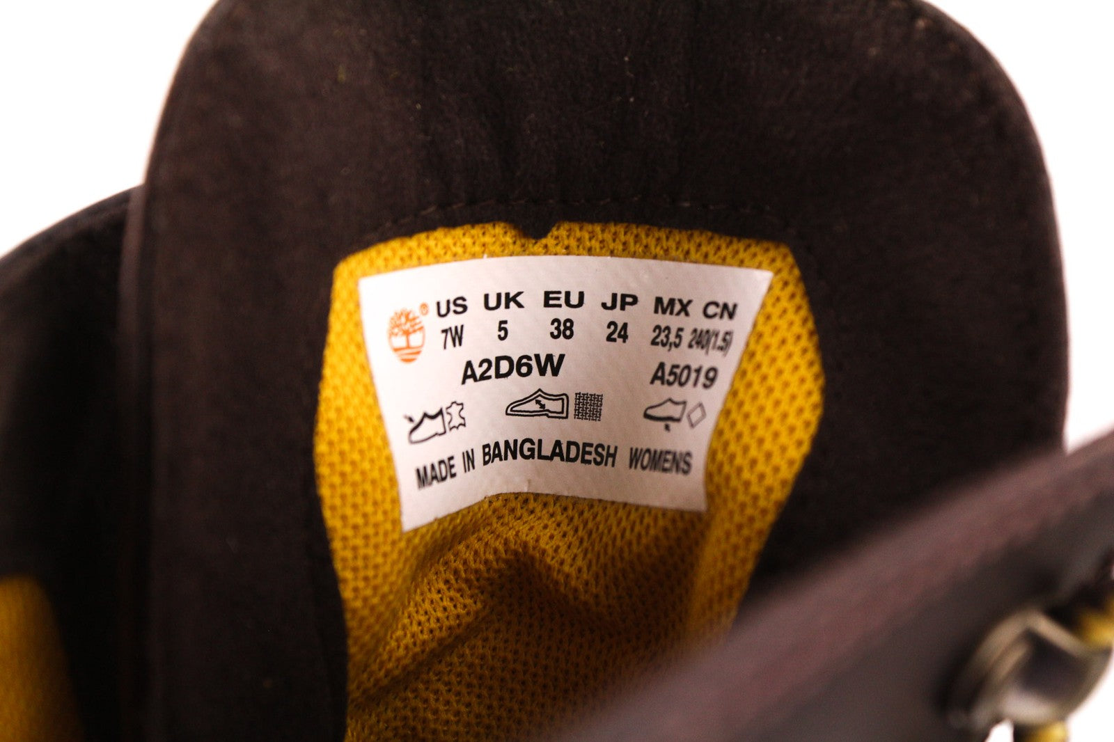 TIMBERLAND A2D6W-A5019 Women's EU38/38.5 Dark Brown Leather Lace High-Tops