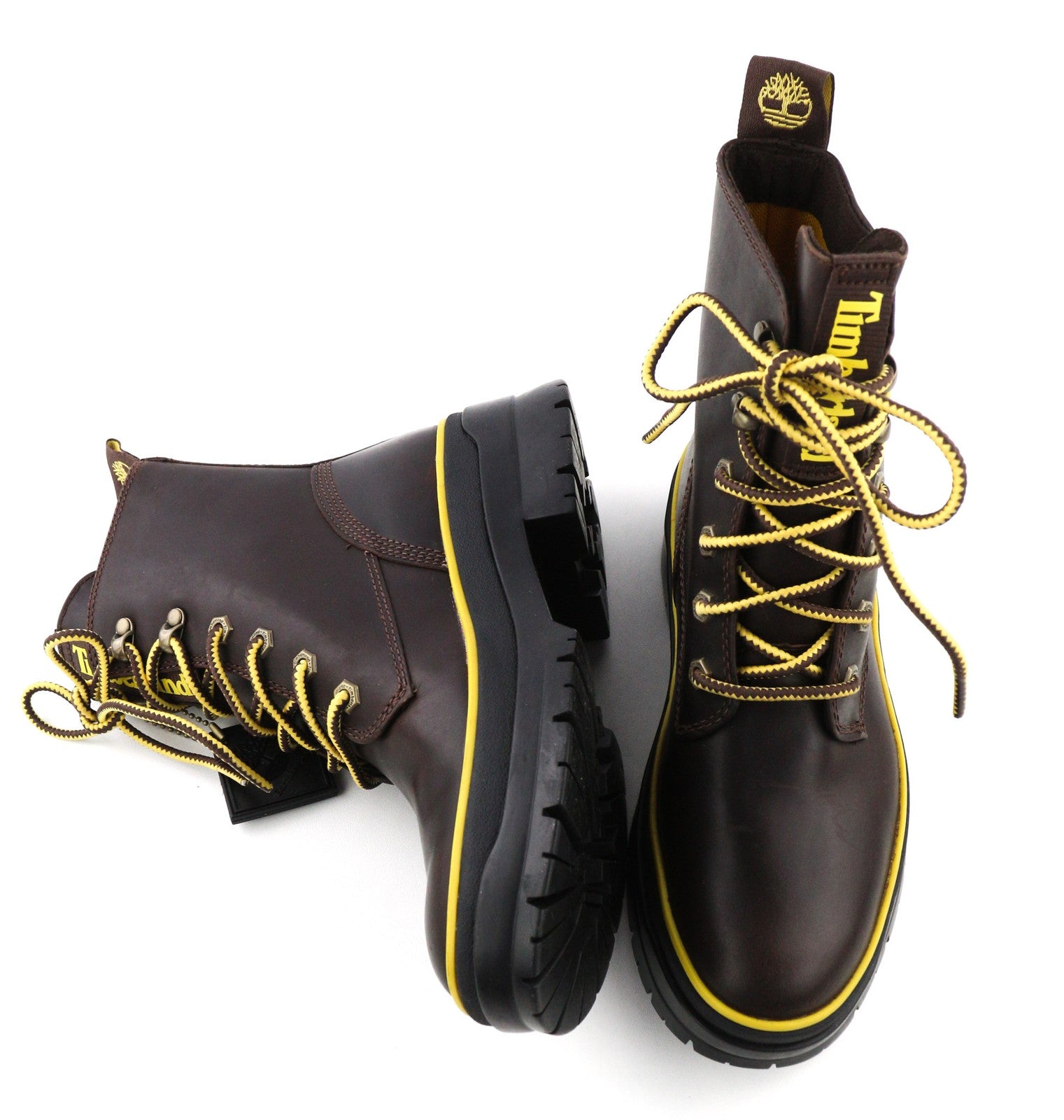 TIMBERLAND A2D6W-A5019 Women's EU38/38.5 Dark Brown Leather Lace High-Tops