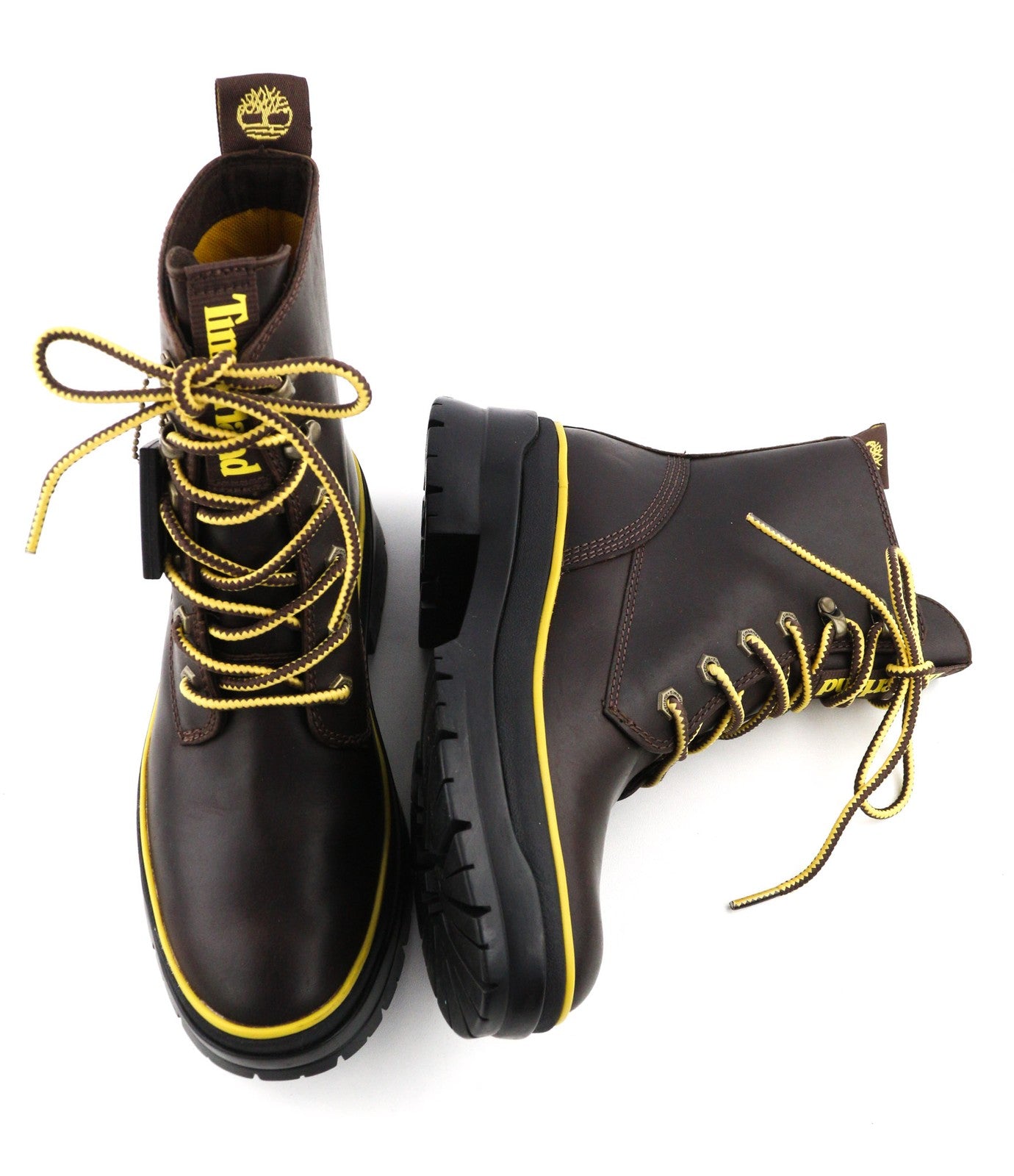 TIMBERLAND A2D6W-A5019 Women's EU38/38.5 Dark Brown Leather Lace High-Tops