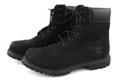 TIMBERLAND 8658A-A3398 Women's ~EU38.5/39 Black Logo Leather High-Top Boots