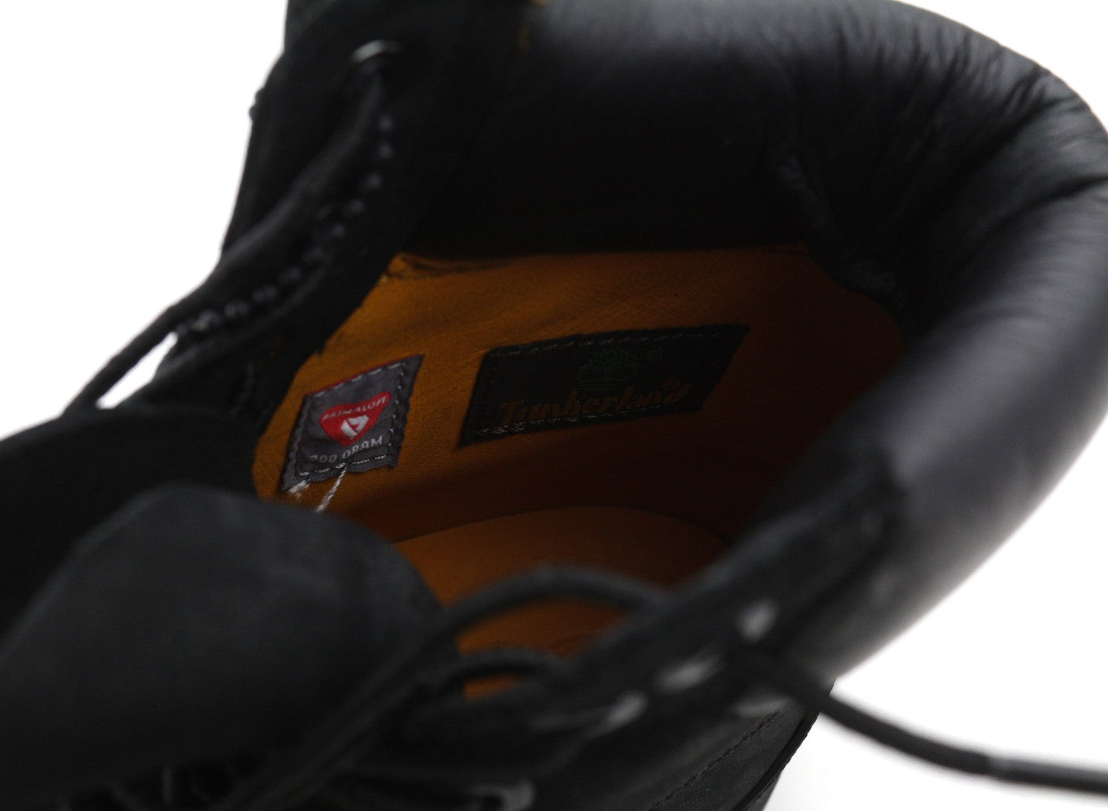 TIMBERLAND 8658A-A3398 Women's ~EU38.5/39 Black Logo Leather High-Top Boots