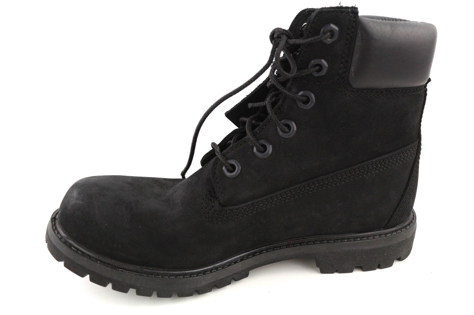 TIMBERLAND 8658A-A3398 Women's ~EU38.5/39 Black Logo Leather High-Top Boots