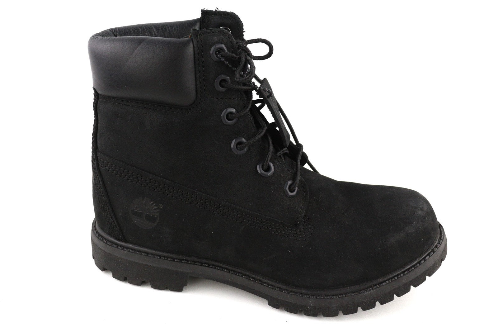 TIMBERLAND 8658A-A3398 Women's ~EU38.5/39 Black Logo Leather High-Top Boots