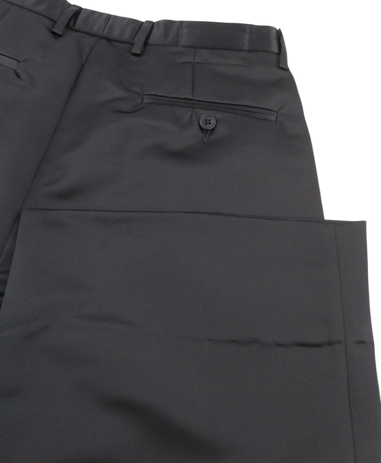 R13 Relaxed Cropped Pleated Women Trousers 27 Black Satin Look Ankle Length FW25