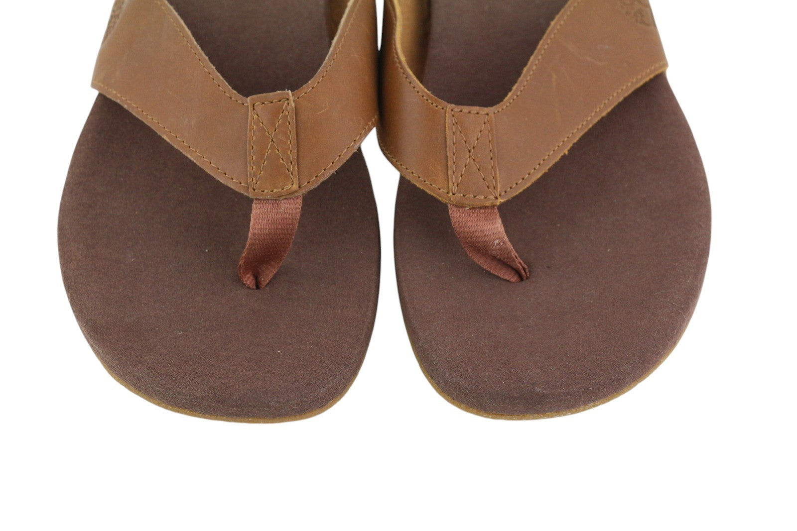 TIMBERLAND A2AV2 Men's EU44 Brown Leather Narrow Slip-On Flats Casual Shoes