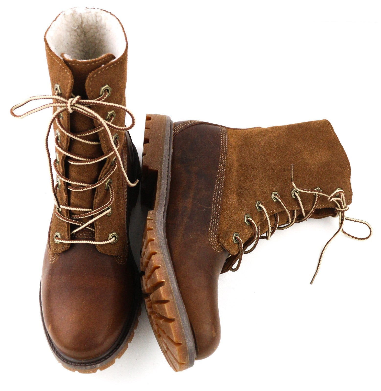 TIMBERLAND 8328R-A6098 Women's EU38.5/39 Brown Leather High-Top Sneakers