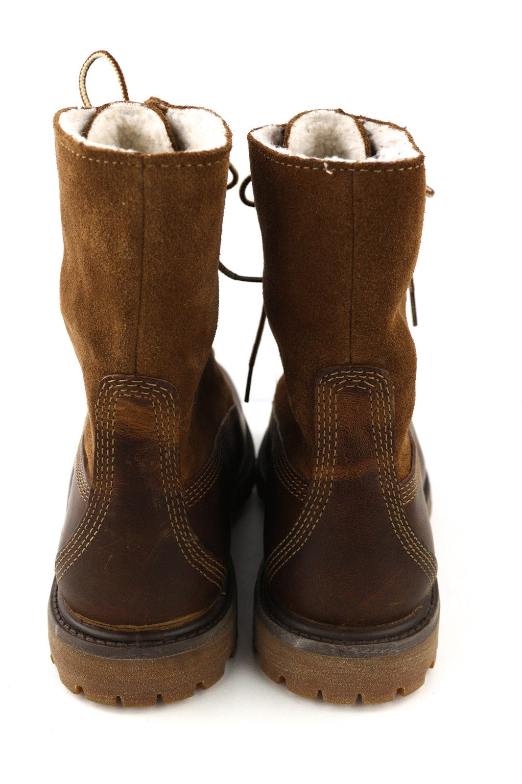 TIMBERLAND 8328R-A6098 Women's EU38.5/39 Brown Leather High-Top Sneakers