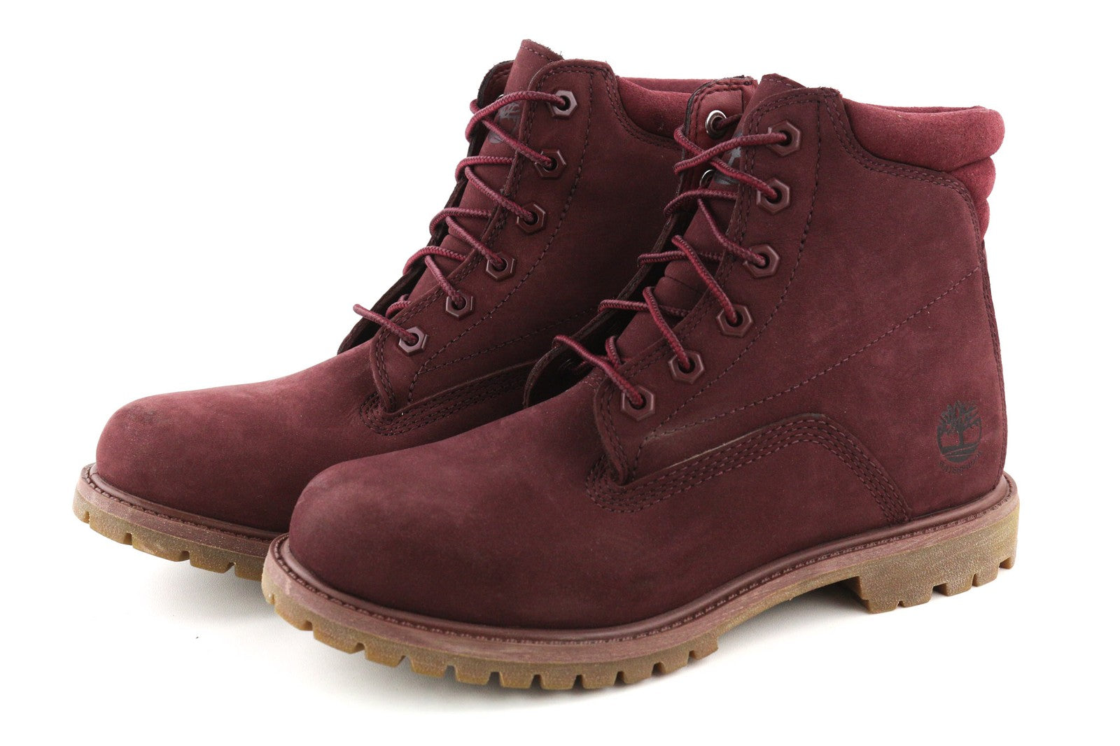 TIMBERLAND A1R2T-A4898 Women's EU39/40 Purple Leather Lace High-Top Trainers