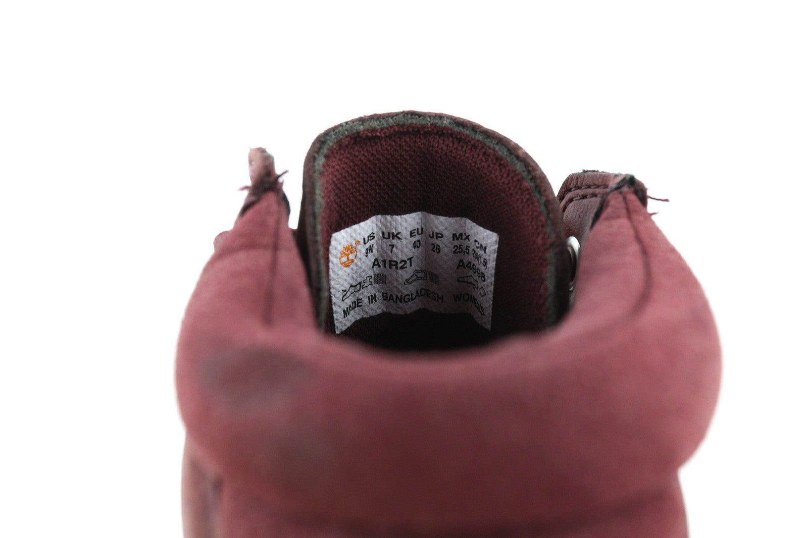 TIMBERLAND A1R2T-A4898 Women's EU39/40 Purple Leather Lace High-Top Trainers