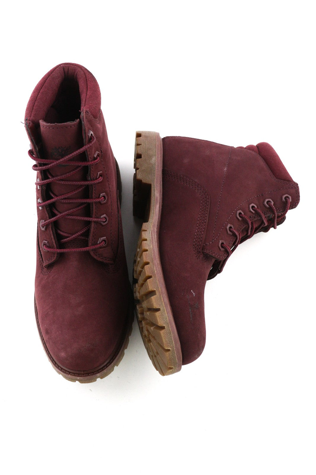 TIMBERLAND A1R2T-A4898 Women's EU39/40 Purple Leather Lace High-Top Trainers