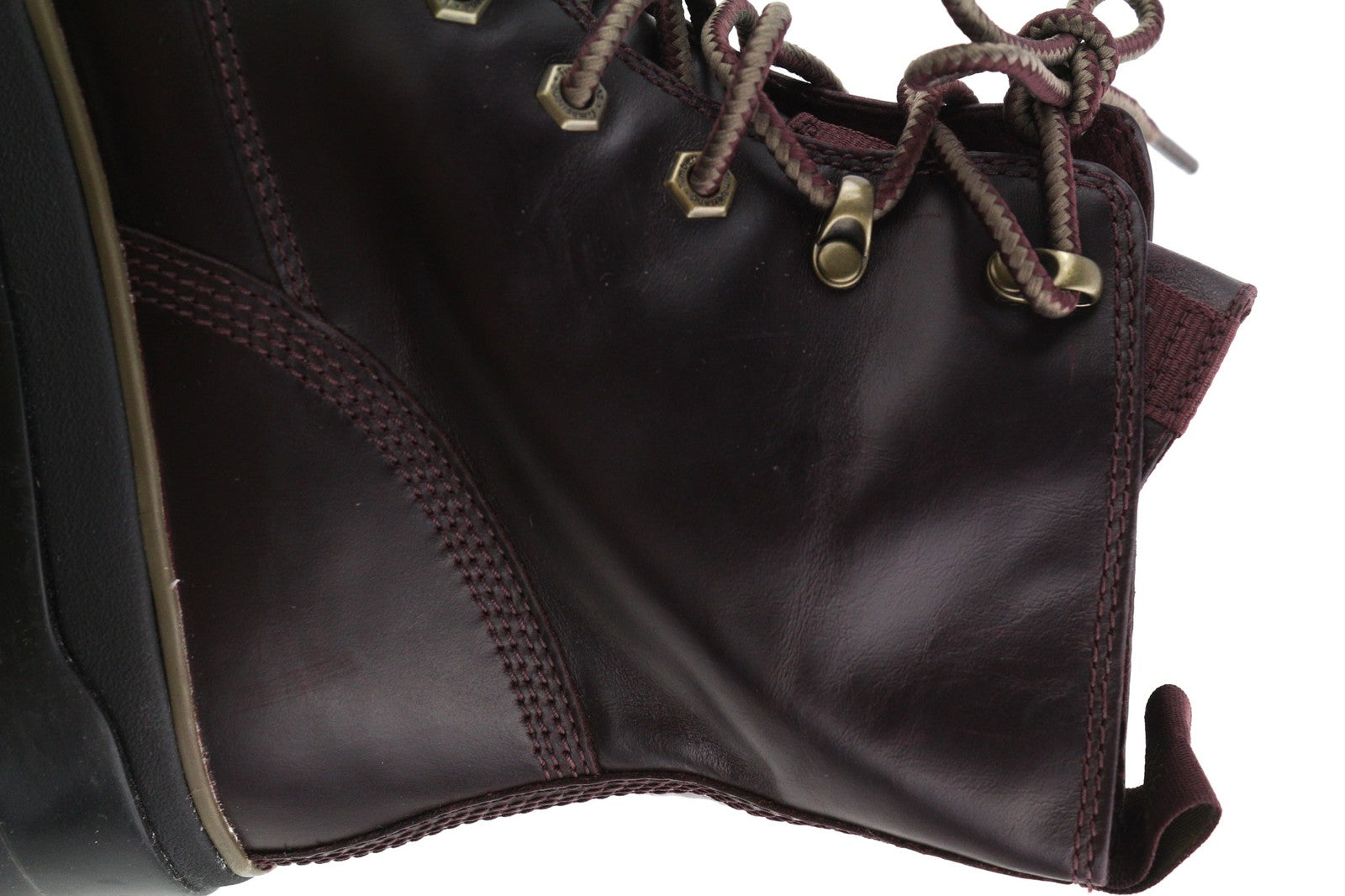 TIMBERLAND A2F7G Women's EU40/41 Dark Leather Mid-Top Almond-Toe Lace-Ups