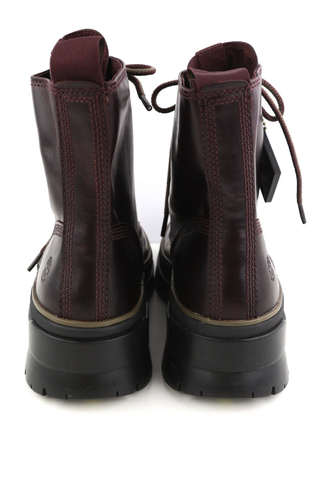 TIMBERLAND A2F7G Women's EU40/41 Dark Leather Mid-Top Almond-Toe Lace-Ups