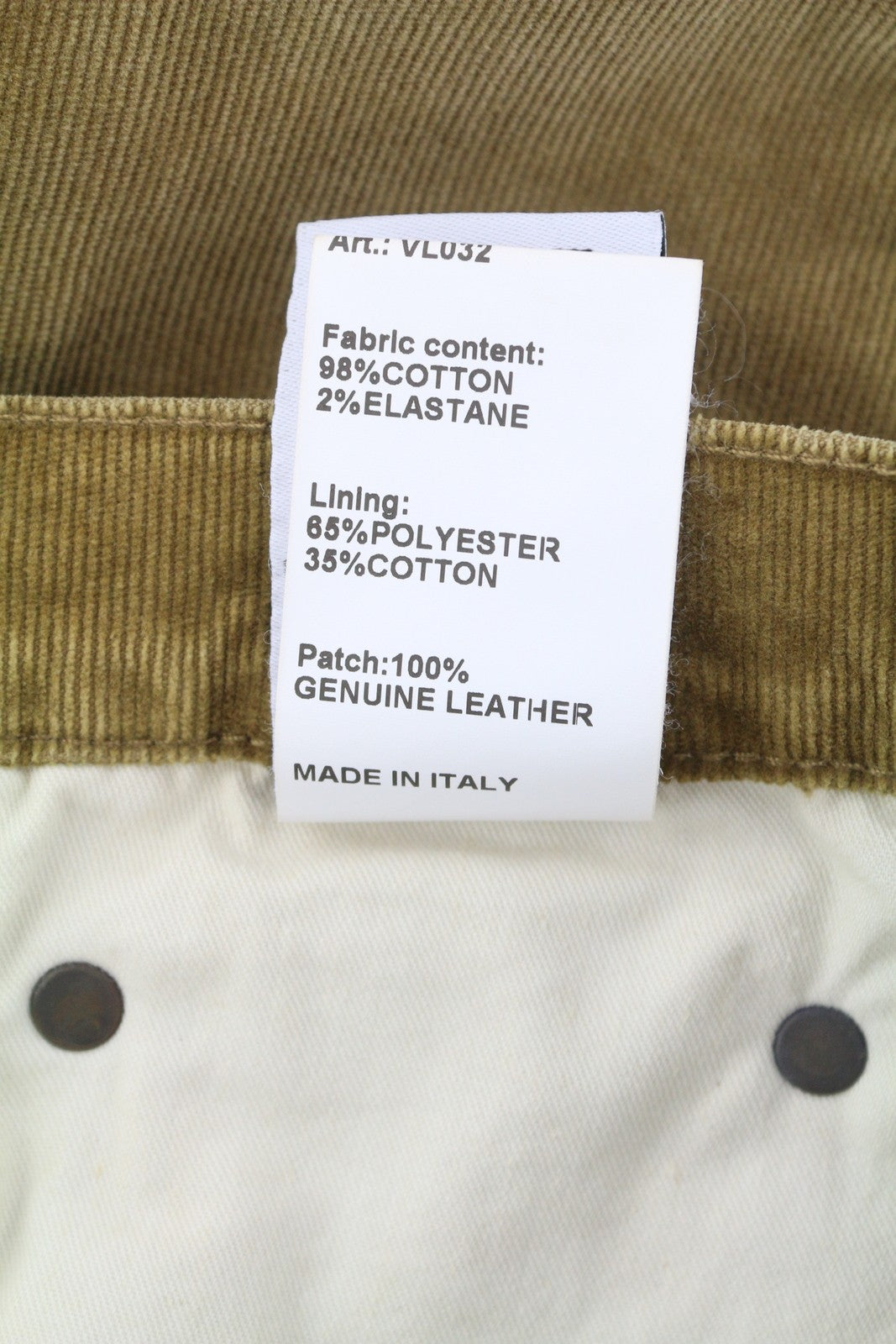 R13 Charlotee Women Trousers 30 Golden Brown Stretch Cord Faded FW25 RRP799