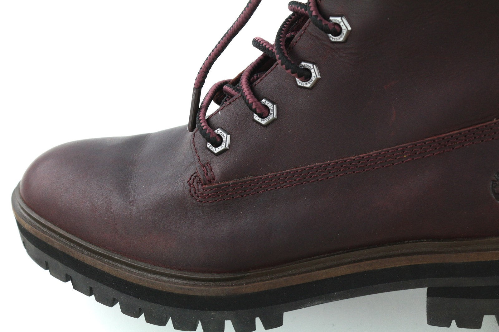 TIMBERLAND A1RCS-A3519 Women's EU38.5/39.5 Purple Leather Lace High-Top Boots