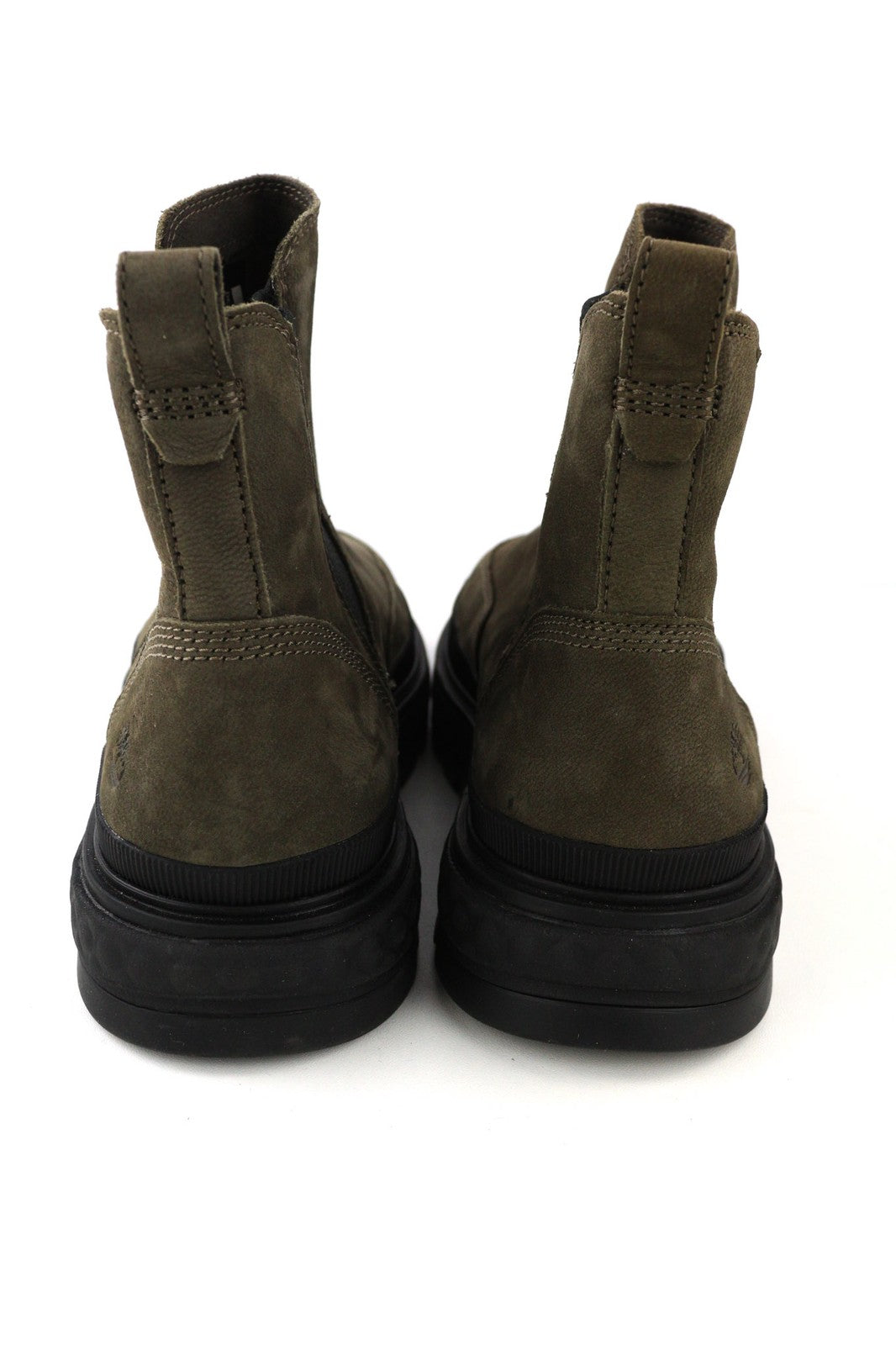 TIMBERLAND A2JPJ-A6319 Women's EU38.5/39 Khaki Leather Pull-On High-Top Boots