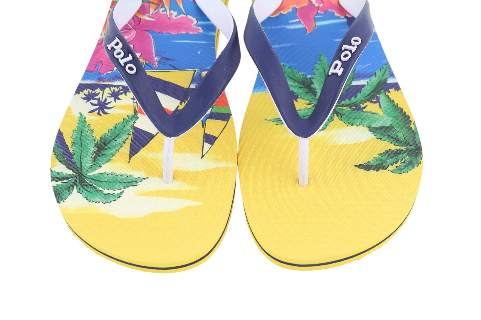 RALPH LAUREN Bolt-Sn-Csl Men's EU44/45 Aloha Print Flip-Flops