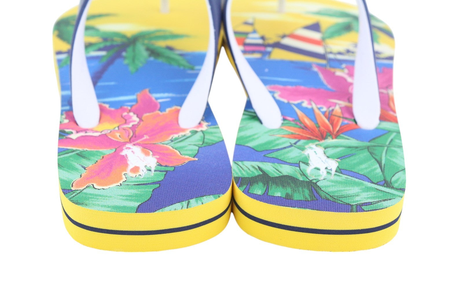 RALPH LAUREN Bolt-Sn-Csl Men's EU44/45 Aloha Print Flip-Flops