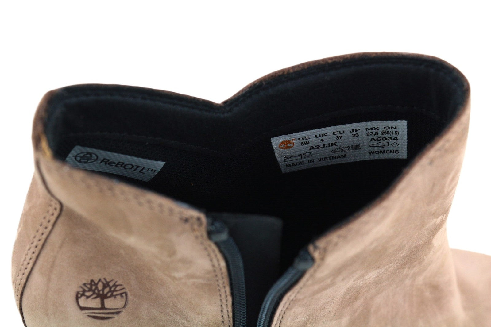 TIMBERLAND A2JJK-A6034 Women's EU36/37 Brown Leather Logo Ankle Heel Shoes