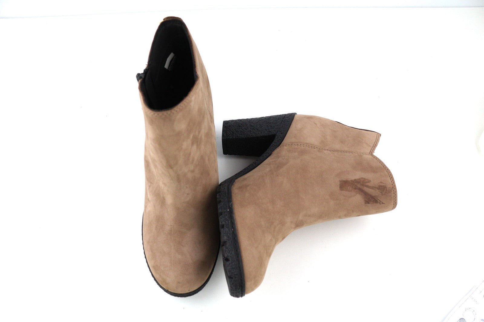 TIMBERLAND A2JJK-A6034 Women's EU36/37 Brown Leather Logo Ankle Heel Shoes