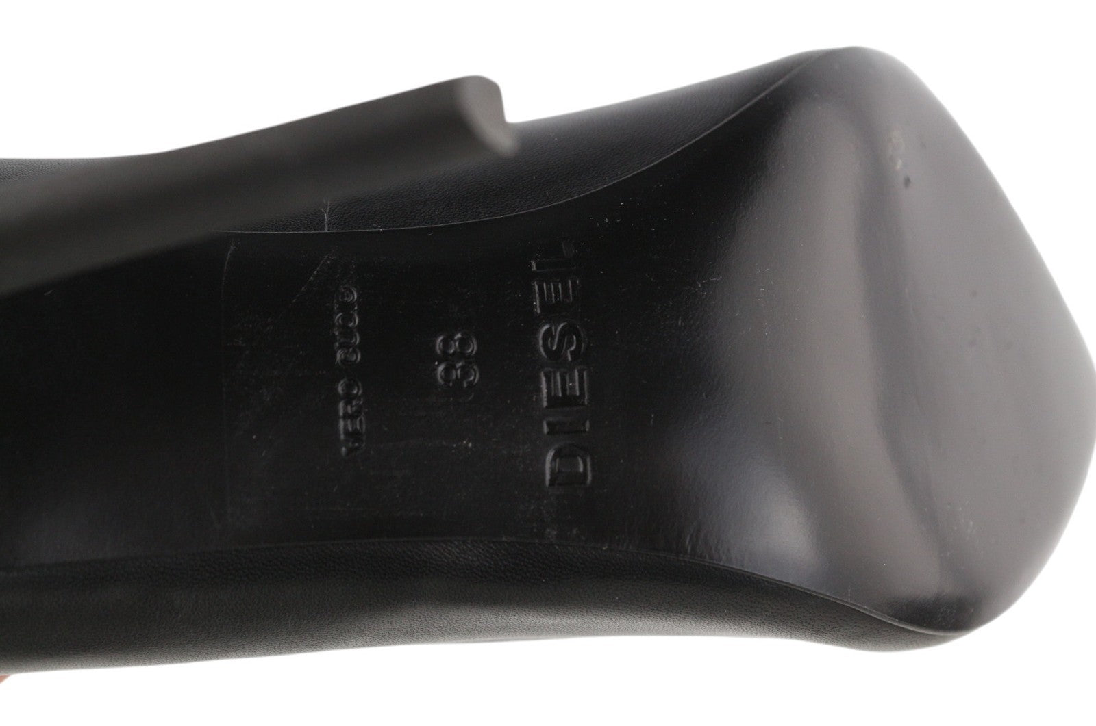 DIESEL D-Slanty Women's EU38 Black Leather Pointed Stiletto Heels