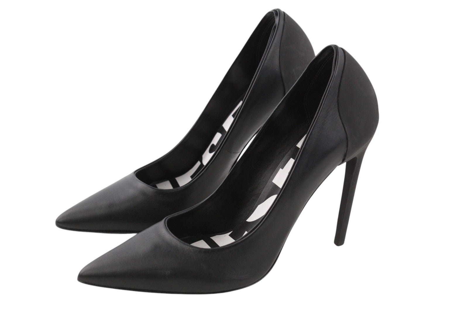 DIESEL D-Slanty Women's EU38 Black Leather Pointed Stiletto Heels