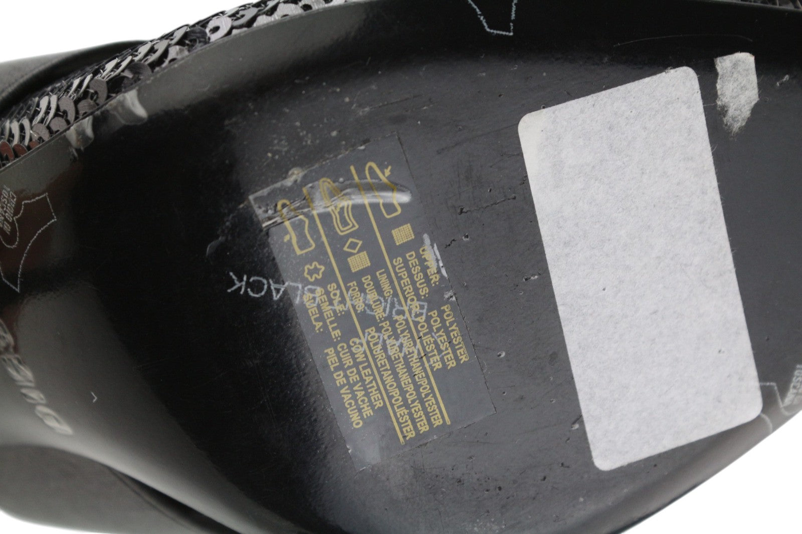 DIESEL D-Slanty Women's EU39 Black Sequin Pointed High-Heel Stilettos