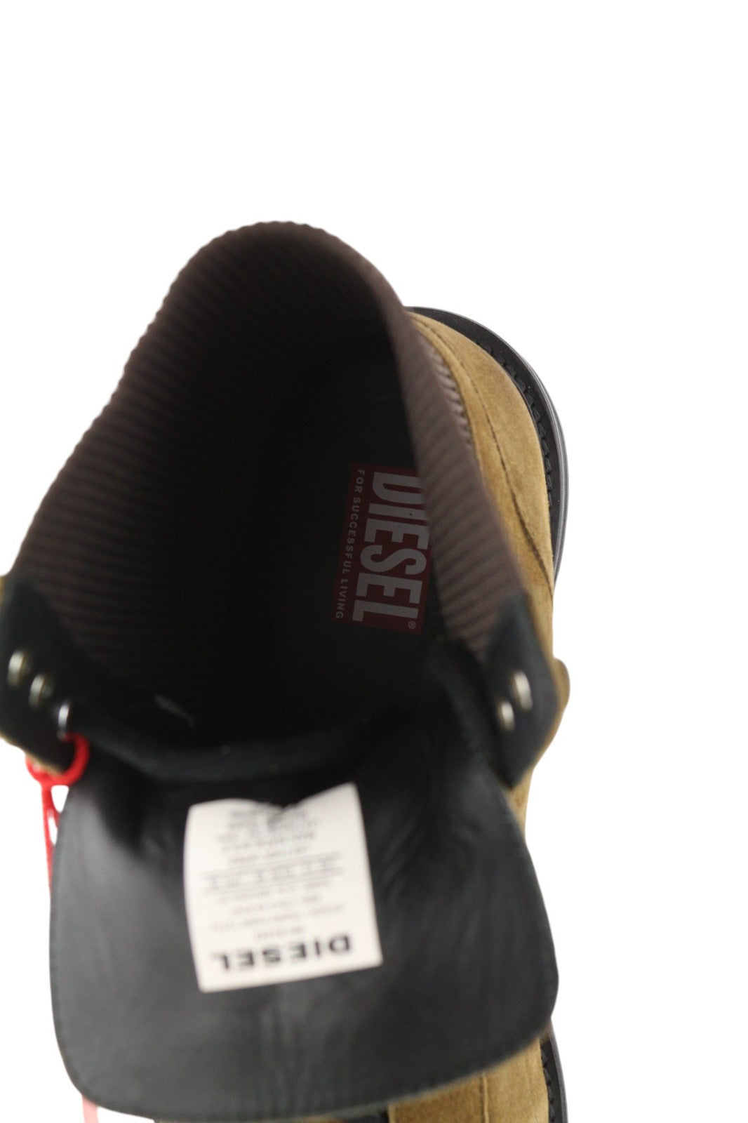 DIESEL D-Alabhama Men's EU45 Brown Aged Leather Lace-Up Ankle Boots RRP€290