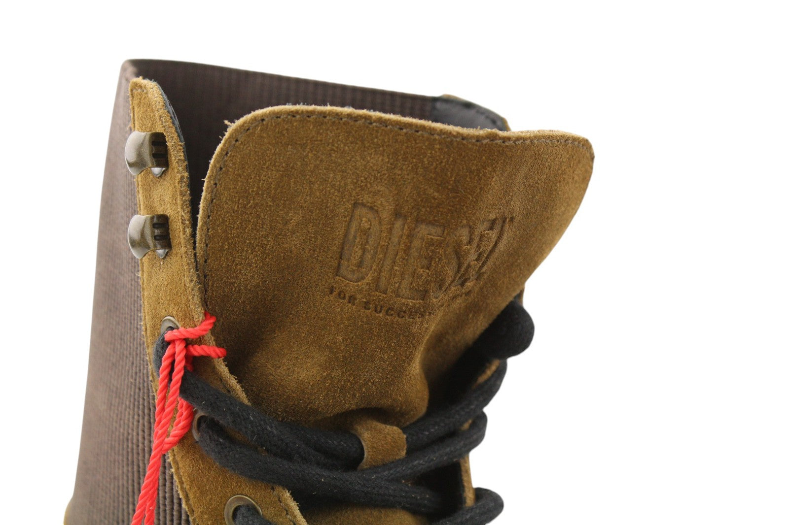 DIESEL D-Alabhama Men's EU45 Brown Aged Leather Lace-Up Ankle Boots RRP€290