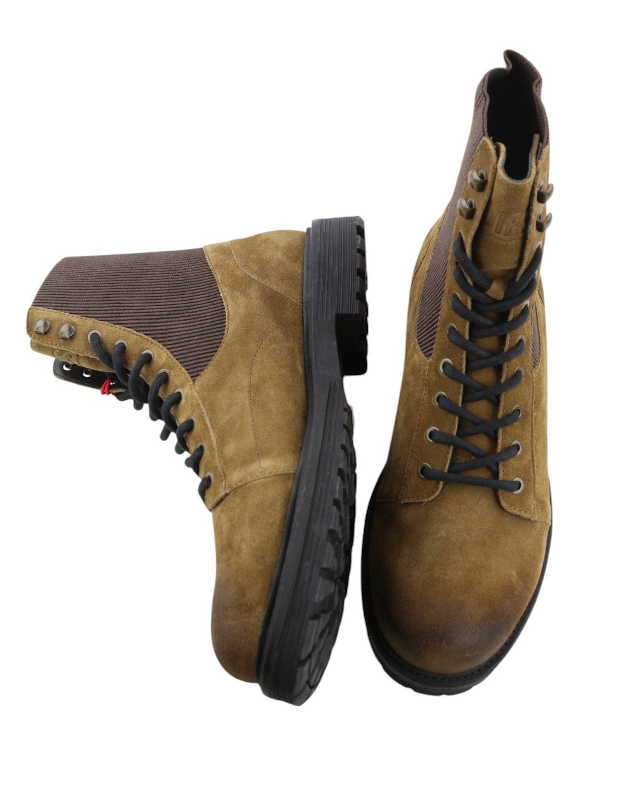 DIESEL D-Alabhama Men's EU45 Brown Aged Leather Lace-Up Ankle Boots RRP€290