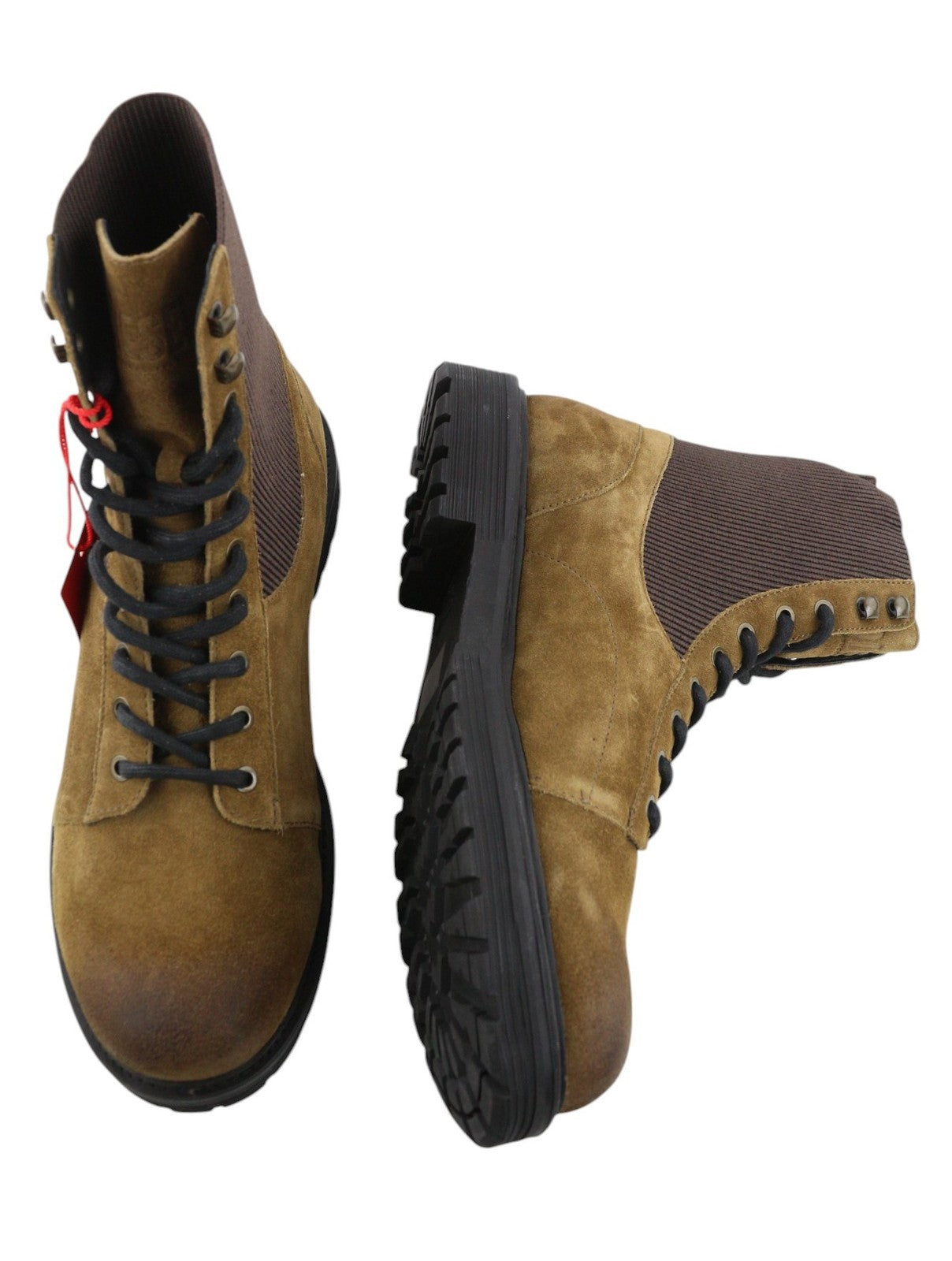 DIESEL D-Alabhama Men's EU45 Brown Aged Leather Lace-Up Ankle Boots RRP€290