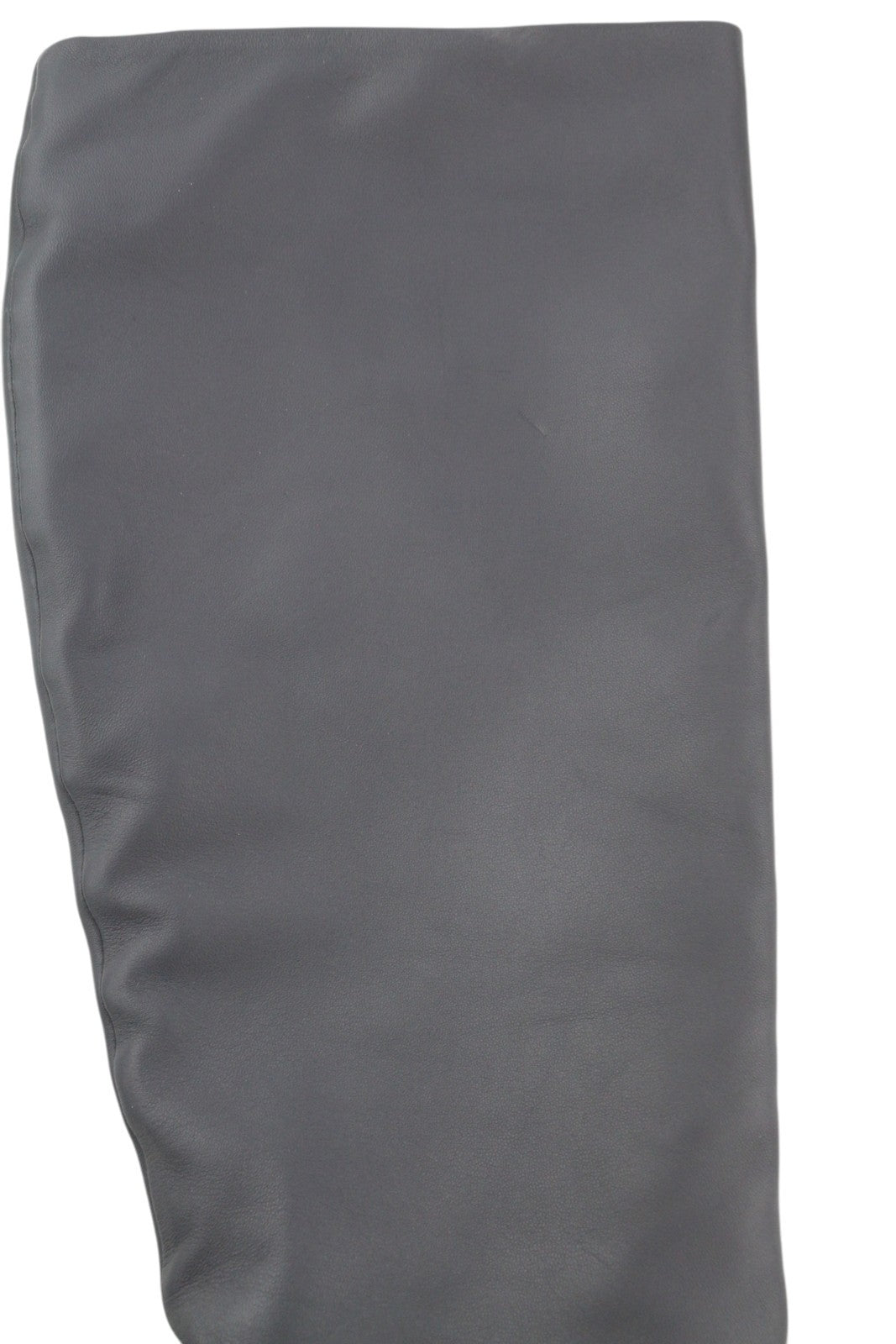 EMPORIO ARMANI Women's EU37 Grey Leather Almond-Toe Buckle Heel Boots