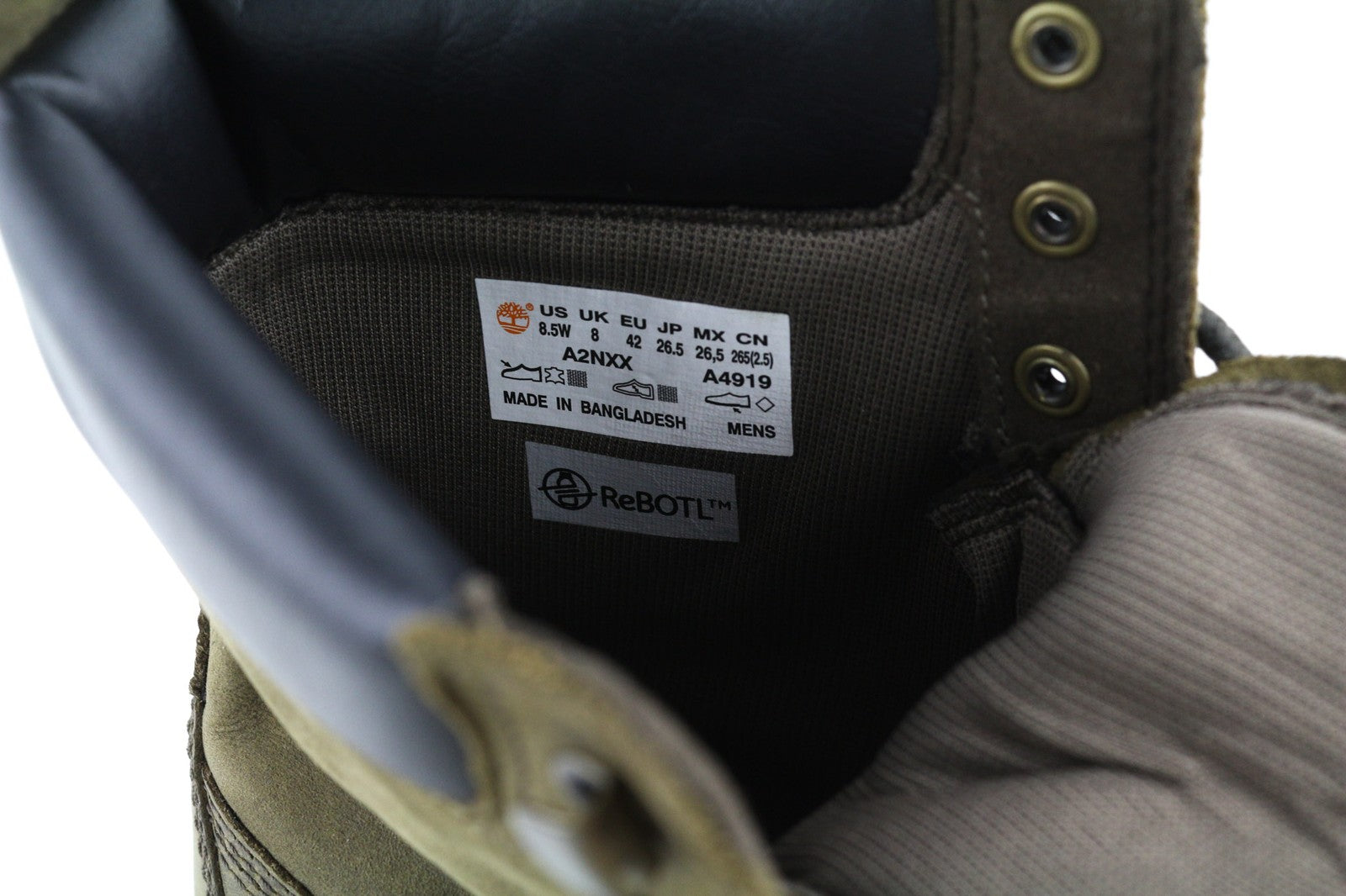 TIMBERLAND A2NXX-A4919 Men's EU42/43 Khaki Aged Leather Lace-Up Ankle Boots