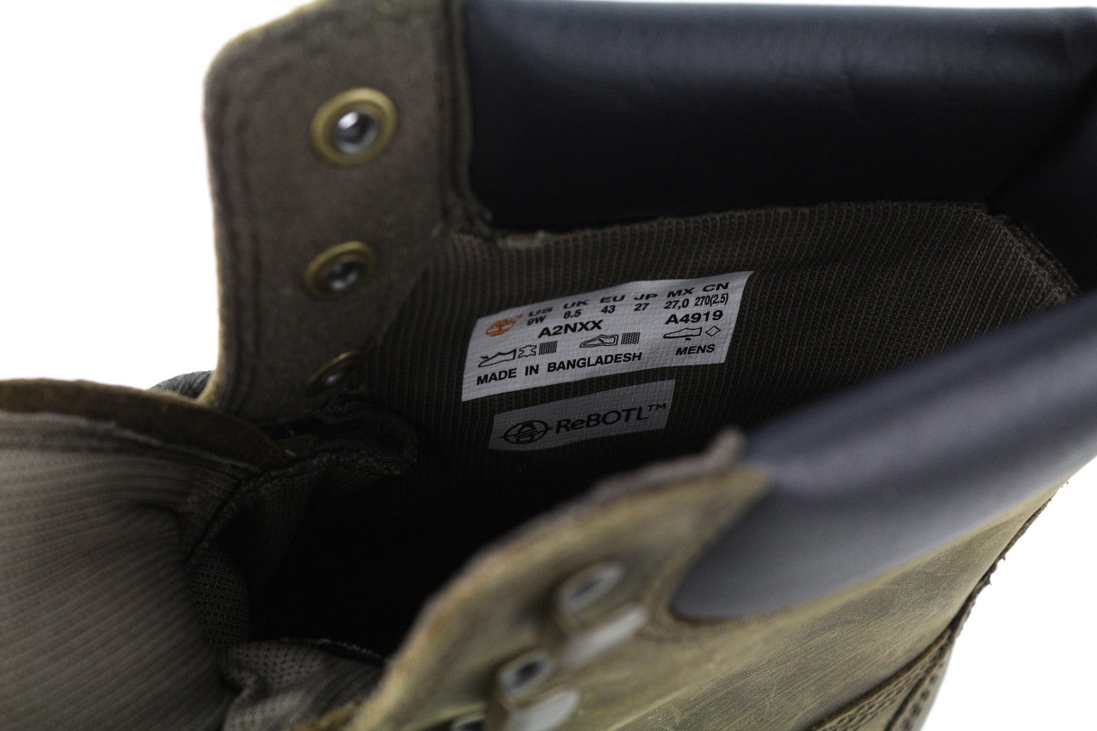 TIMBERLAND A2NXX-A4919 Men's EU42/43 Khaki Aged Leather Lace-Up Ankle Boots