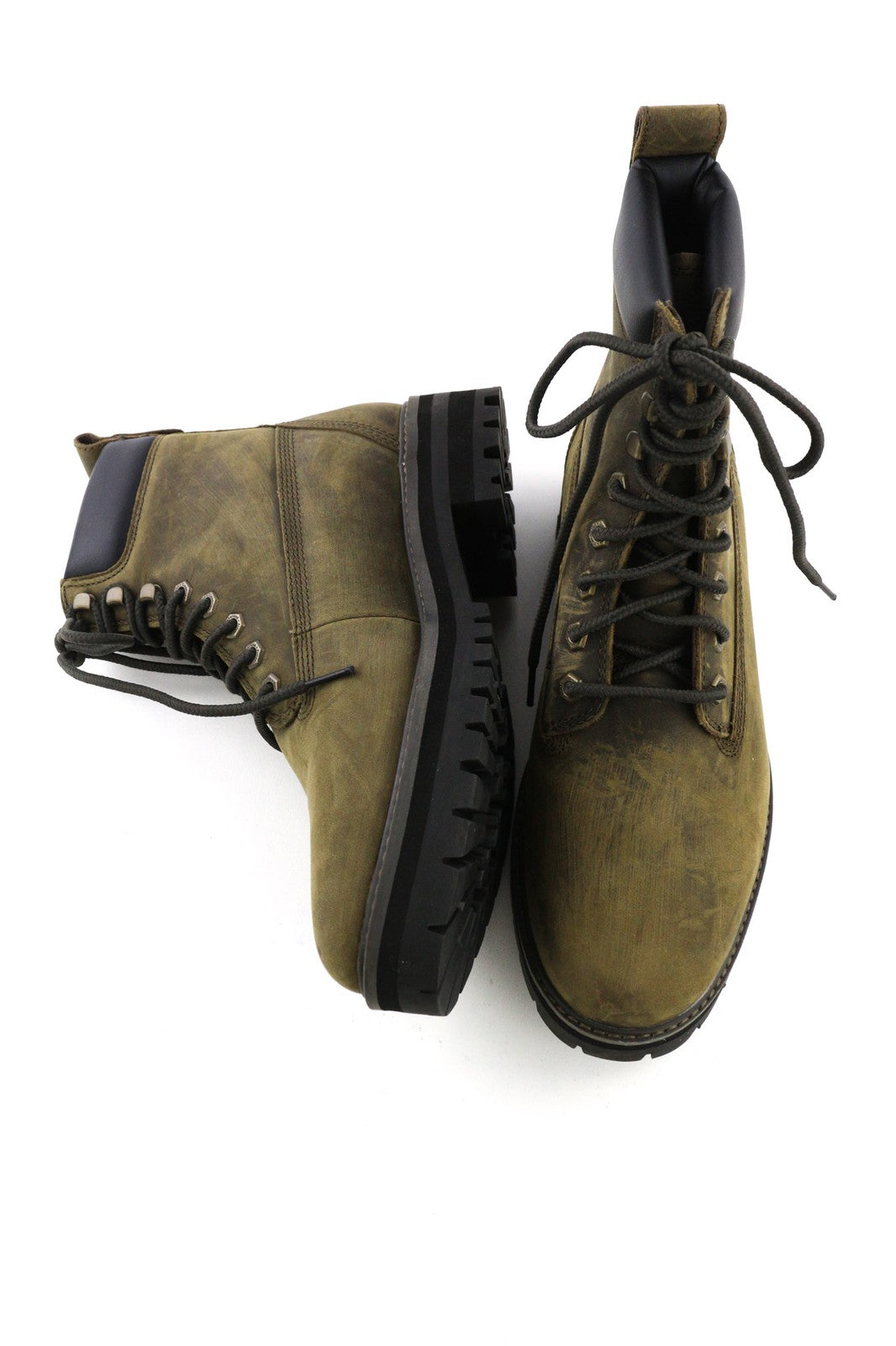 TIMBERLAND A2NXX-A4919 Men's EU42/43 Khaki Aged Leather Lace-Up Ankle Boots