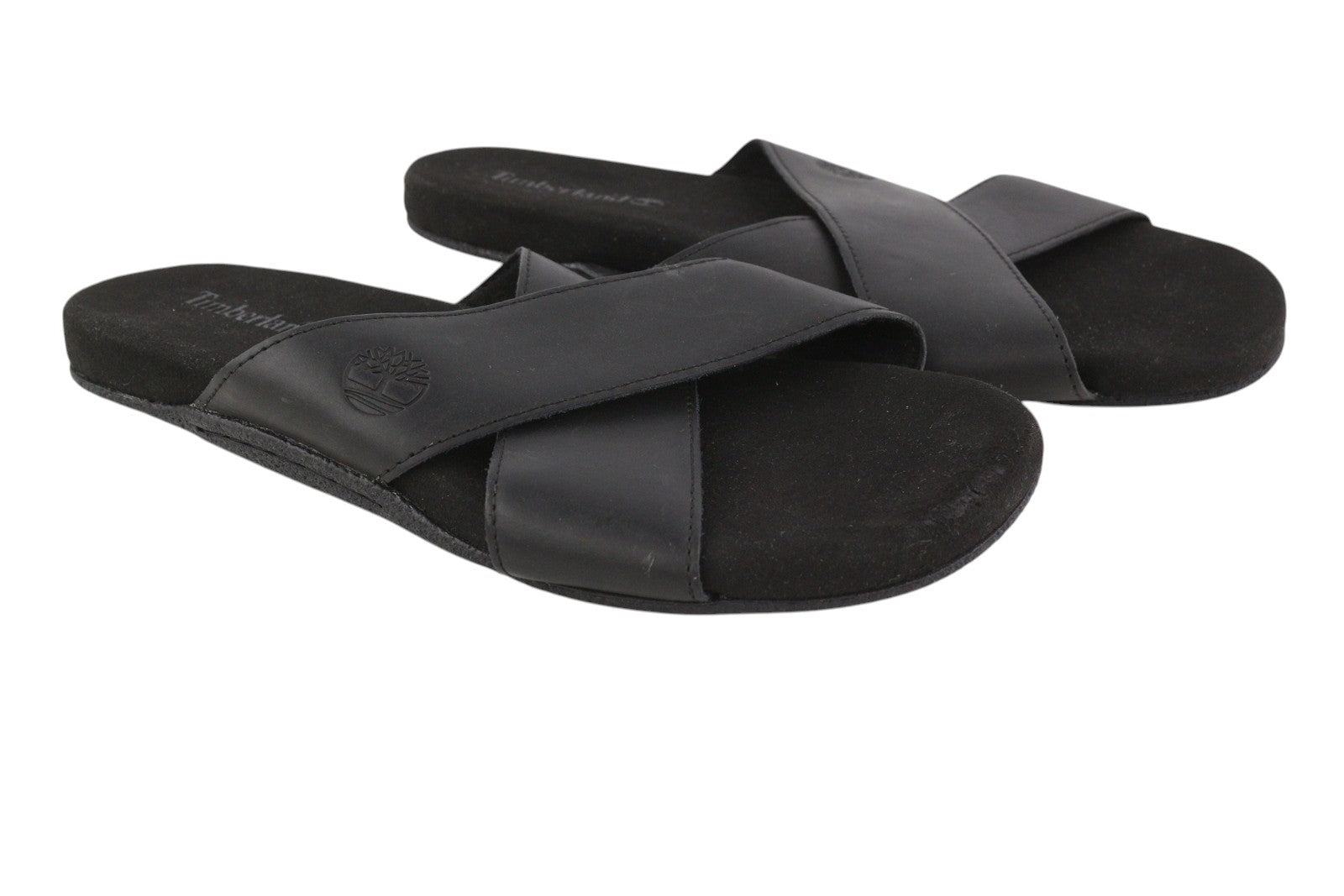 TIMBERLAND A24Z5 Men's EU41.5/43 Black Leather Narrow Slip-On Flats Casual