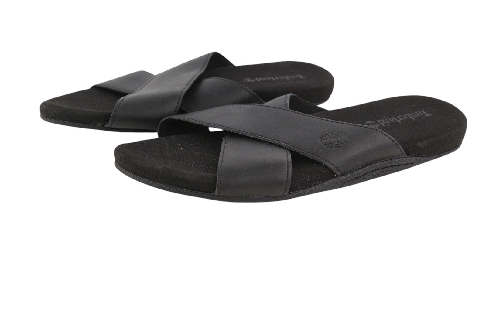 TIMBERLAND A24Z5 Men's EU41.5/43 Black Leather Narrow Slip-On Flats Casual