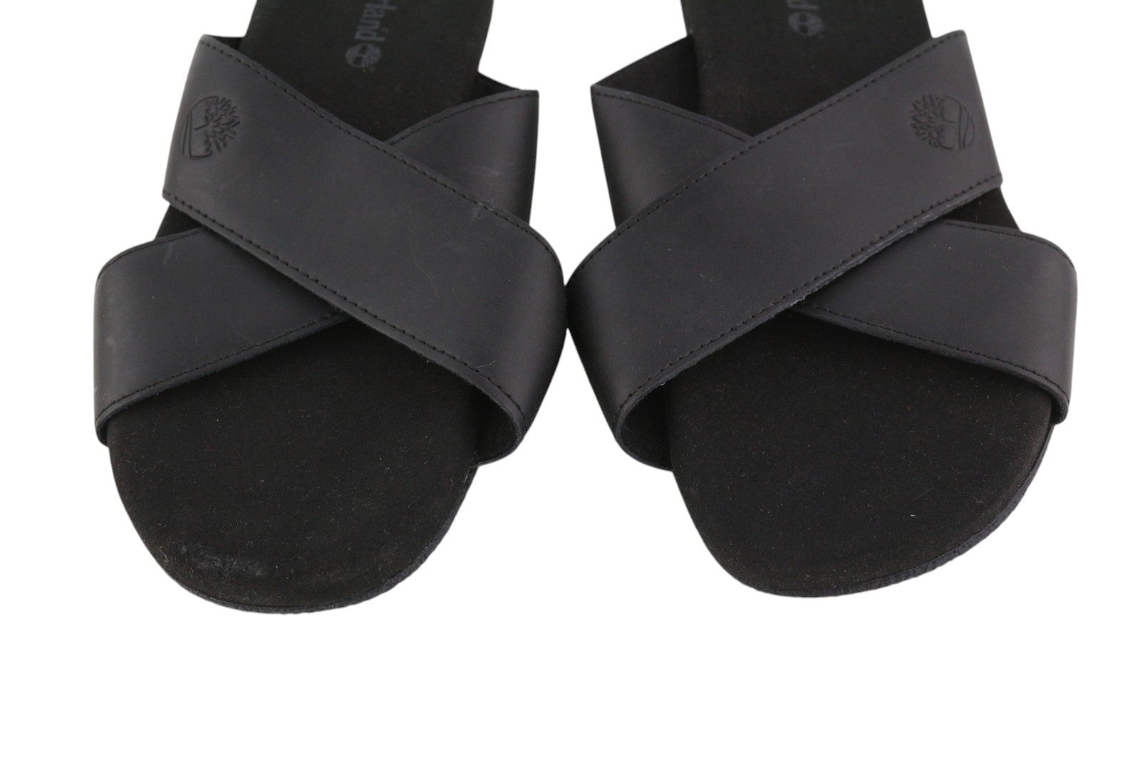 TIMBERLAND A24Z5 Men's EU41.5/43 Black Leather Narrow Slip-On Flats Casual