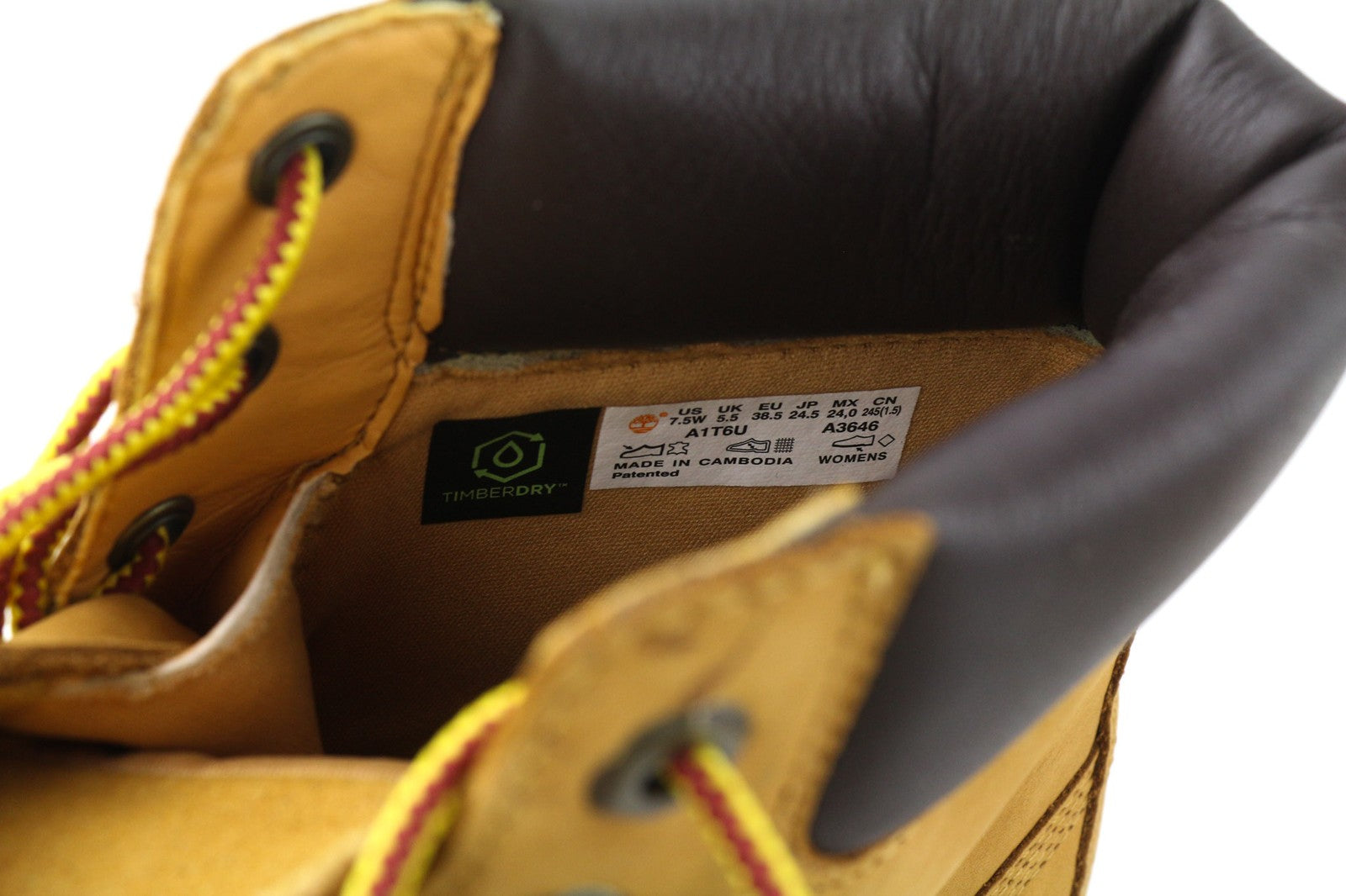 TIMBERLAND A1T6U-A3646 Women's EU38/38.5 Brown Leather High-Top Lace Boots